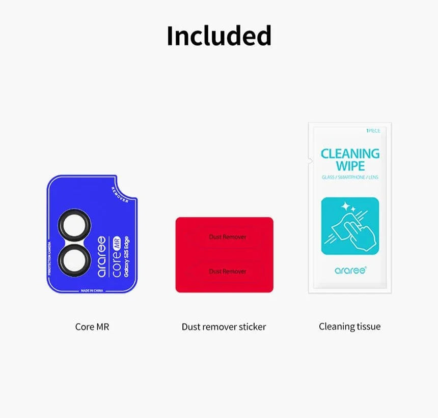 Samsung S25 Edge Araree Metal Ring Camera Lens - Clear Samsung S25 Edge Araree Metal Ring Camera Lens - Clear